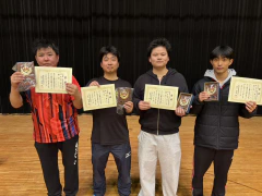 1/11　佐賀県卓球選手権大会(シングルス)　結果